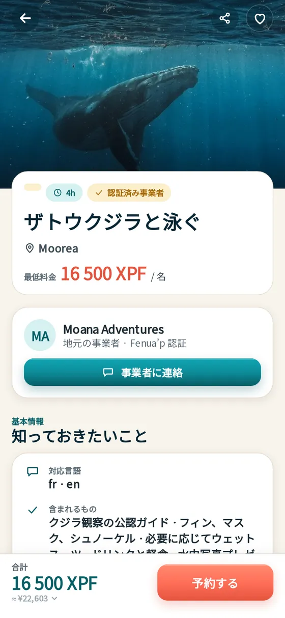 ザトウクジラと泳ぐ